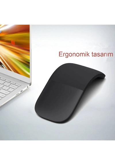 Katlanabilir Ark Dokunmatik Kablosuz Mouse Ultra İnce, Sessiz, 2.4g Usb Alıcılı, Pc/laptop Uyumlu -