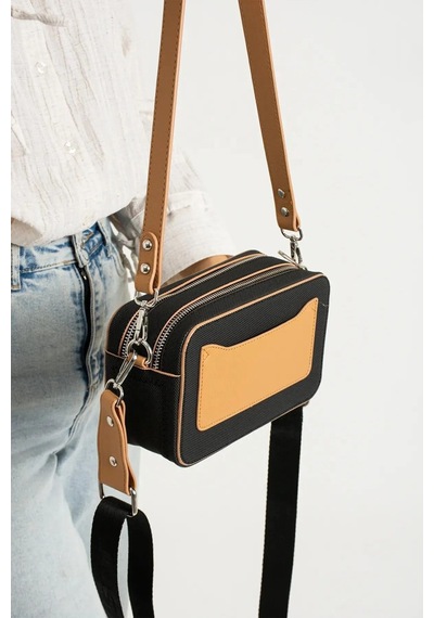 Just Polo Kadın El Ve Omuz Çantası 6016mh Siyah Camel 10070615