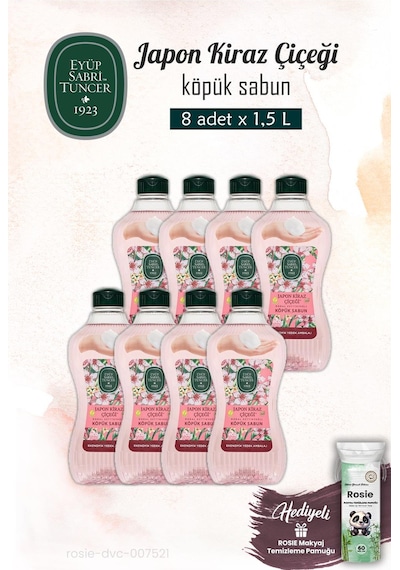 Japon Kiraz Çiçeği 8 Adet Köpük Sabun 1.5 L Ve Rosıe