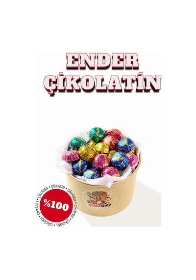 Ender Çikolata Süper Mini Çikolatin 250 Gr Sütlü Çikolata İkramlık Bayramlık Hediyelik