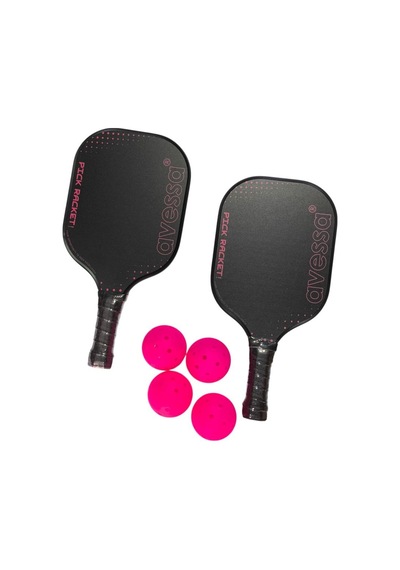 Avessa Pkl-set-200 Fiberglass Pıckle Raket Set Pembe