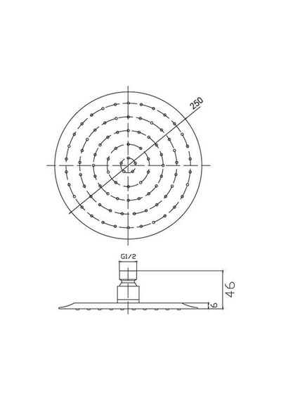Roca Daıre Dus Baslıgı Krom Ø250 Mm - N289435002