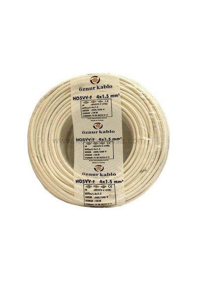 Öznur H05VV-F 4x1,5 mm NYMHY TTR Enerji Kablosu 100 Metre