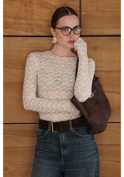 Verymoda Dantel Bluz F2092 Krem