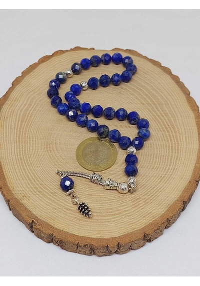 Yasamtohumu Lapis Taşı Üst Segment Faset Kesim 33lük Tesbih 8mm 54330 Çok Renkli