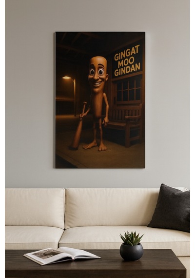 Tung Tung Sahur Cam Tablo Mizah Dolu Gece Bekçisi Tasarımı Tung Tung Sahur Cam Tablo Mizah Dolu Gece Bekçisi Tasarımı
