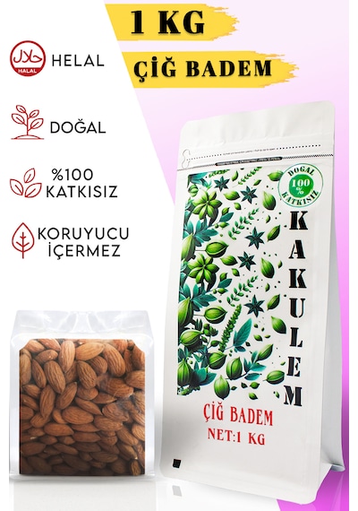 Kakulem Yerli Çiğ Badem İçi 1 KG