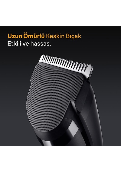 Braun Saç Kesme Makinesi Series 5, +3 Aksesuar, Ömür Boyu Keskin Bıçak, 17 Uzunluk Hc5530