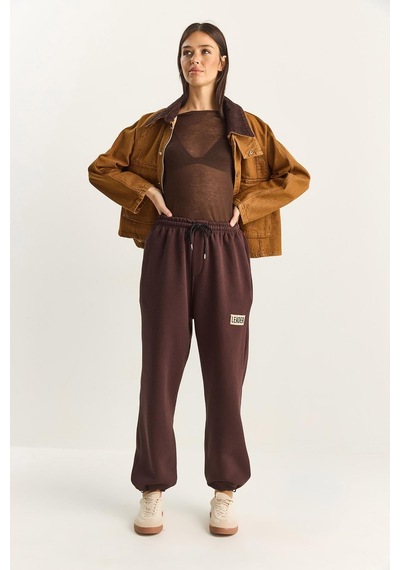 Shade Kadın Basic Jogger Relaxed Polarlı Eşofman Altı 60283860 - Kahverengi