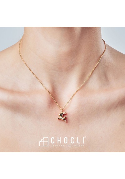 Chocli 18 Ayar Altın Kaplama Tavşan Kolye