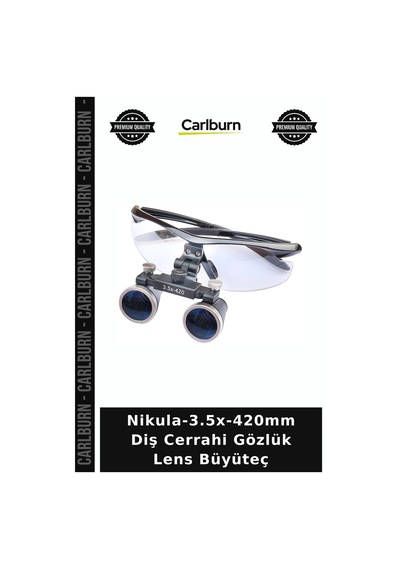 Nikula-3.5x-420mm Diş Cerrahi Gözlük Lens Büyüteç Kullanışlı Donanım Pilli Tasarım Operasyon Aleti