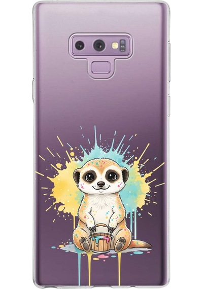 Samsung Galaxy Note 9 İle Uyumlu Splash Mirket Tasarımlı Şeffaf Silikon Kılıf Şeffaf