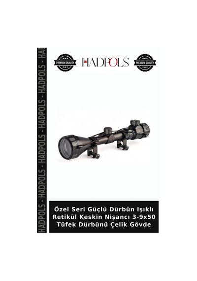 Özel Seri Güçlü Dürbün Işıklı Retikül Keskin Nişancı 3-9x50 Dürbünü Çelik Gövde Çok Renkli
