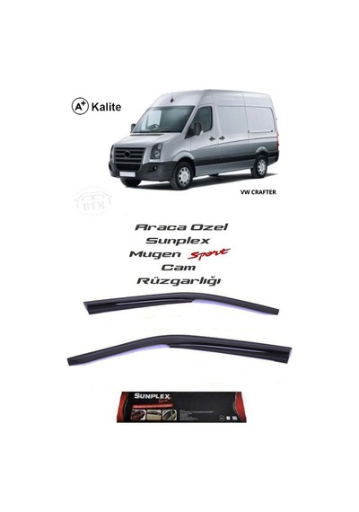 Vw Crafter Sunplex Marka Cam Rüzgarlığı Mugen 2'Li