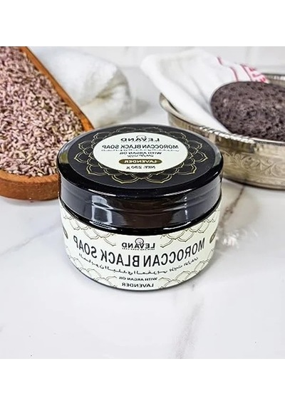 Black Moroccan Soap By Levand - Choose From 4 Scents Natural Exfoliating Soap Lavender Acı Badem