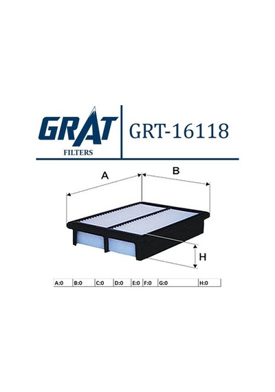 Grat 16118 Hava Filtresi Starex H1 0811 Fn3115
