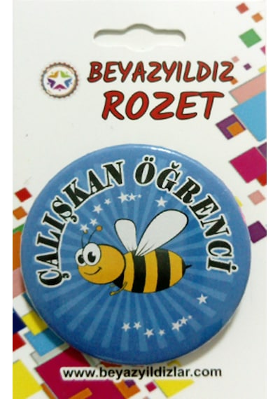 Çalişkan Öğrenci Rozetleri 20 Adet Çok Renkli