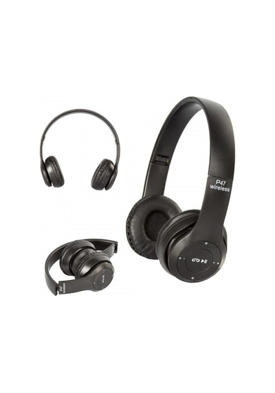 P47 Kulak Üstü Bluetooth Kulaklık 5.0 Siyah