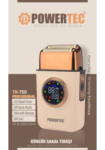 Powertec Tr-750 Günlük Sakal Tıraş Makinesi