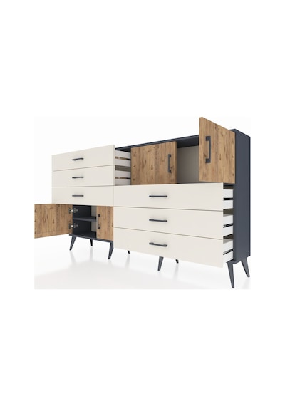 Arges Konsol 2 Raflı 6 Çekmeceli 4 Kapaklı 176x30x99 Antrasit-çam/aytaşı Atlas Çam/aytası - Antrasıt Arges Konsol 2 Raflı 6 Çekmeceli 4 Kapaklı 176x30x99 Antrasit-çam/aytaşı Atlas Çam/aytası - Antrasıt