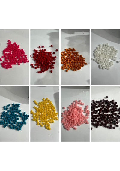 Kadife Boncuk Seti 8 Mm 8 Renk 10 Gram Takı, Oya, Abiye Boncuğu 8 Renk 10'ar Gram 800-820 Adet