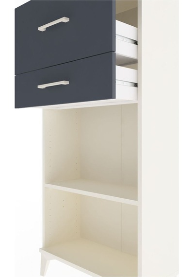 Arges Dolap Tek Raflı 2 Çekmeceli 60x30x134 Aytaşı-antrasit Aytaşı