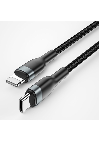 Wiwu Wi-c017 Concise Serisi Type-c To Lightning Pd Data Şarj Kablo 30w 2 Metre Siyah