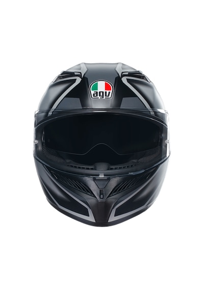 Agv K3 Compound Matt Black Grey Kapalı Kask Gri