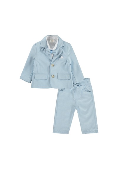 Civil Baby Papyonlu 6-18 Ay Takım - Mavi Buz Mavisi