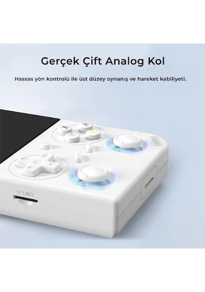 Rg 35xx Pro 64 Gb 3.5 İnç Ips Ekran Çift Analog Kollu Retro El Konsolu Beyaz