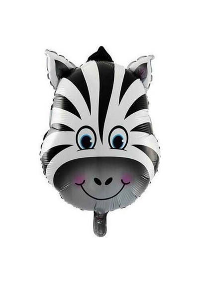 Zebra Folyo Balon 1 Adet Gri