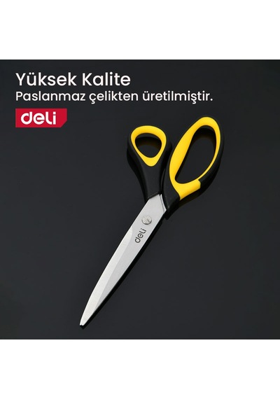 Delı Profesyonel Çok Fonksiyonlu Mutfak Makası Kesme Kırma Açma Özellikli 5x75mm Sarı