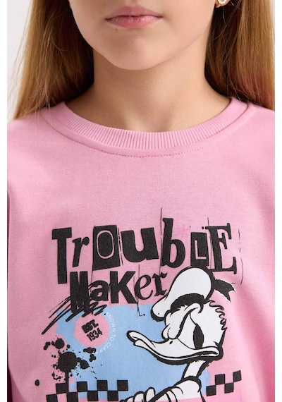 DeFacto Kız Çocuk Disney Mickey Mouse &Friends Relax Fit Bisiklet Yaka Sweatshirt D3114A824WNPN445 Pembe DeFacto Kız Çocuk Disney Mickey Mouse &Friends Relax Fit Bisiklet Yaka Sweatshirt D3114A824WNPN445 Pembe