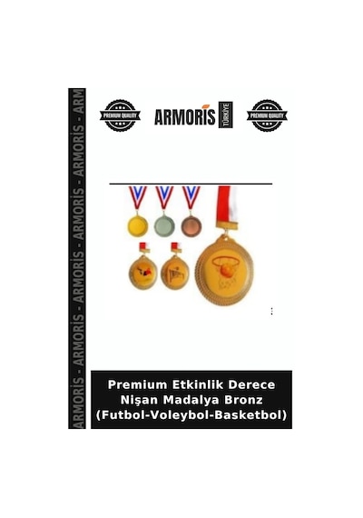 Armoris Premium Etkinlik Derece Nişan Madalya Bronz Futbol-voleybol-basketbol