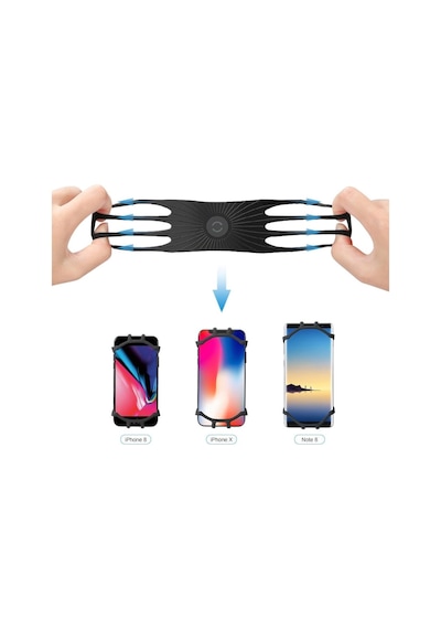 Bisiklet Telefon Tutucu Silikonlu Epic Siyah