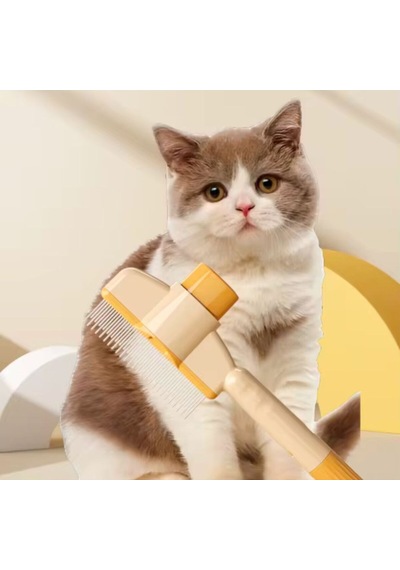 Hesperus Otomatik Temizlenen Tuşlu Evcil Hayvan Fırçası Kedi Köpek Tüy Ve Pire Toplayıcı Basmalı Tarak