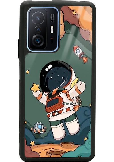 Xiaomi Mi 11t Pro Anime Astronot Tasarımlı Glossy Telefon Kılıfı Çok Renkli