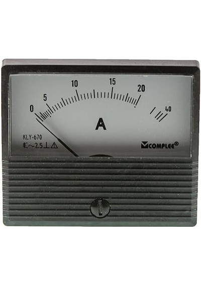 20A Analog Ampermetre - Panel Tipi Ölçü Aleti Kly-T670
