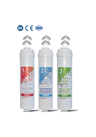 WaterMelon Kapalı Kasa 12" Su Arıtma Cihazı Filtresi Inline 6 Aylık Set