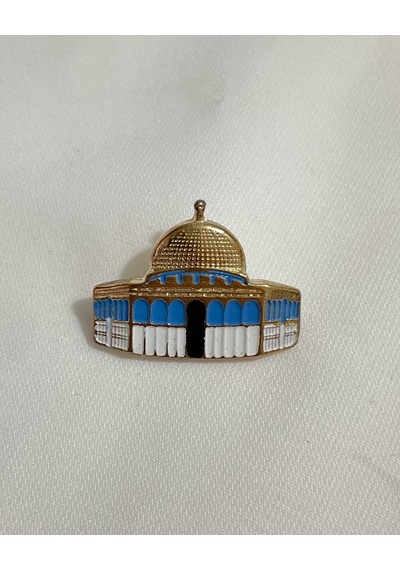3d Kubbet-üs-sahra'nın Simgesi Altın Renkli Tasarımlı Metal Yaka Rozeti A300063 Çok Renkli