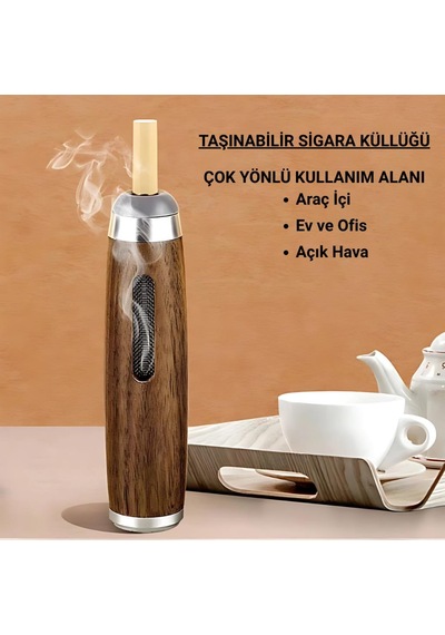 Polham Pipo Tipi Taşınabilir Tüm Sigaralara Uyumlu Küllük, Ev, Ofis, Araç Ve Açık Alan İçin Mini Küllük