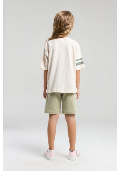 U.s. Polo Assn. 2070 %100 Pamuk Cepli Kız Çocuk Şort Pijama Takım Bej