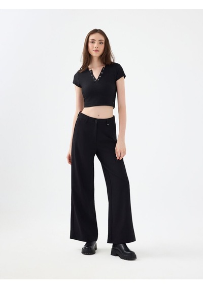 LOFT Straight Fit Kadın Pantolon Lf2040483 Q1.v1 Siyah