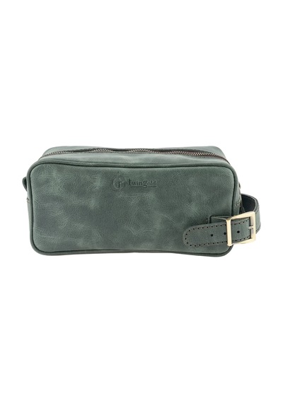 Twingold İsme Özel Dopp Kit Kişisel Bakım Ve Seyahat Çantası - %100 Rainbow Deri - Ac14004 - Haki Haki