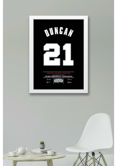 Tim Duncan Forma Çerçeveli Tablo - Nba San Antonio Spurs Jersey