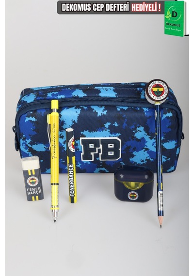 Lisanslı Fenerbahçe Kamuflaj Kalem Çantası,uçlu Kalem,pods Kalemtraş,silgi Tepeli Kurşun Kalem Diğer