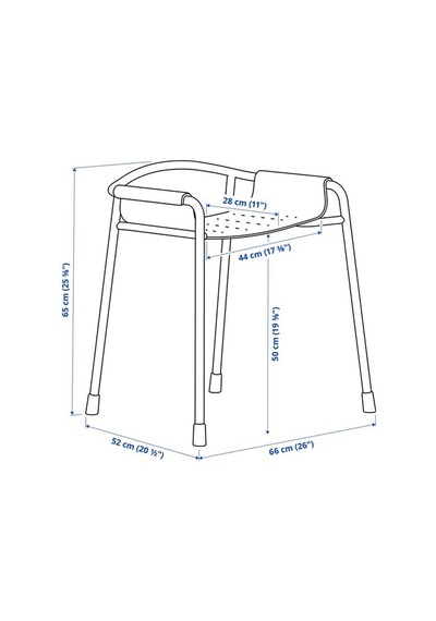 Ikea Bäsıngen Banyo Taburesi, Antrasit