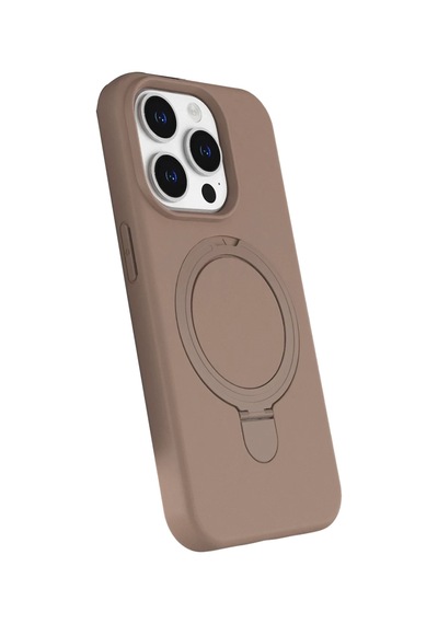 Apple iPhone Uyumlu  15 Pro Max Uyumlu Regal Magsafe Standlı Kapak - Çöl Titanyum