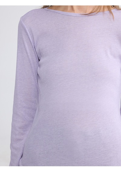 Lcwaıkıkı Basic Lila Bisiklet Yaka Kadın Body