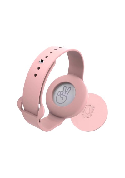 Buff Tagsafe Çocuk Bileklik Silikon Airtag Uyumlu Kılıf Saat Hafif Su Geçirmez Pembe
